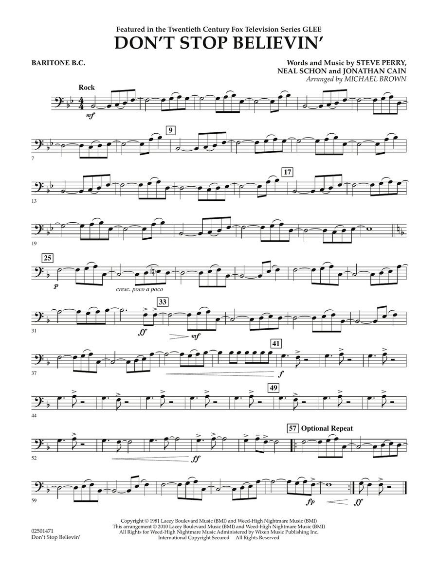 Don't Stop Believin' - Baritone B.C.