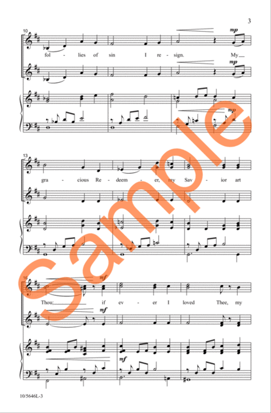 My Jesus, I Love Thee SSAA scores gallery preview page 4