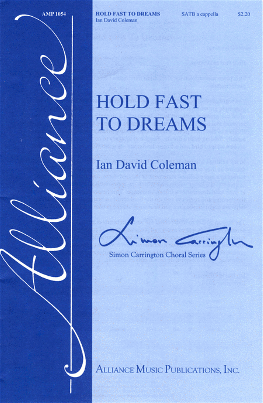 Hold Fast to Dreams 4-Part scores gallery preview page 1