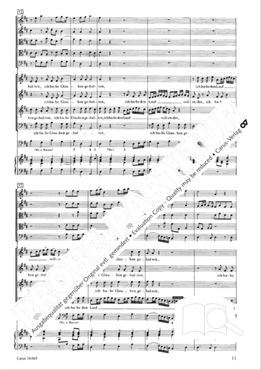 Die Zeit meines Abschieds ist vorhanden 4-Part scores gallery preview page 12