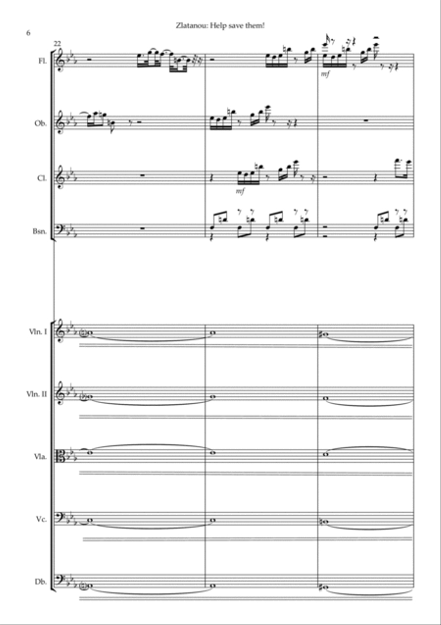 HELP SAVE THEM! for strings and wood winds Chamber Orchestra scores gallery preview page 6