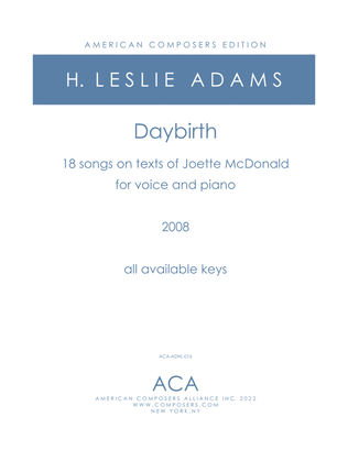 [Adams] Daybirth - Full Collection of 18 Songs