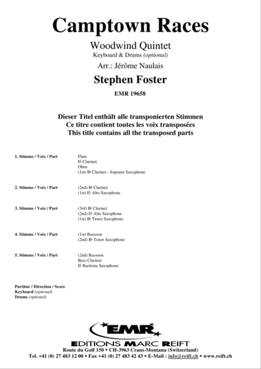 Camptown Races Woodwind Quintet scores gallery preview page 2
