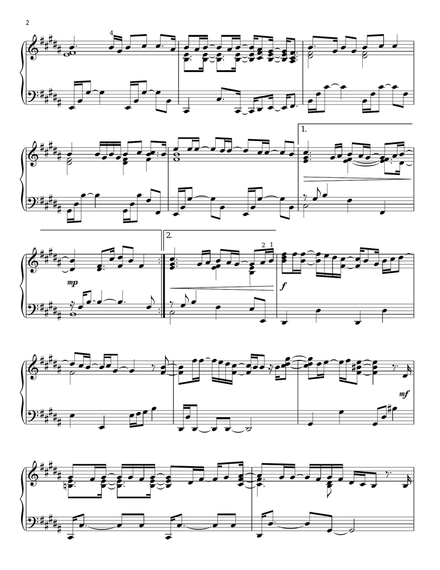 Back At One Piano Solo scores gallery preview page 2