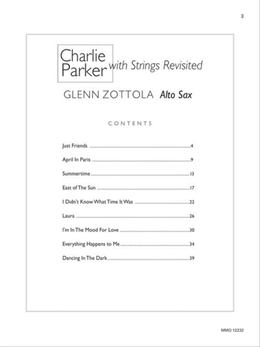 Charlie Parker with Strings Revisited Alto Saxophone scores gallery preview page 4