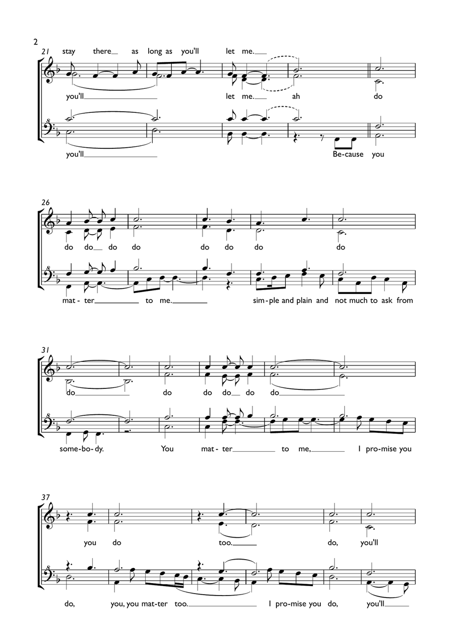 You Matter To Me You Matter To Me SSAA scores gallery preview page 2