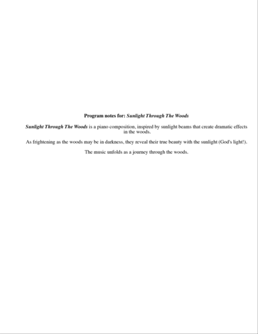 Sunlight Through The Woods Piano Method scores gallery preview page 3
