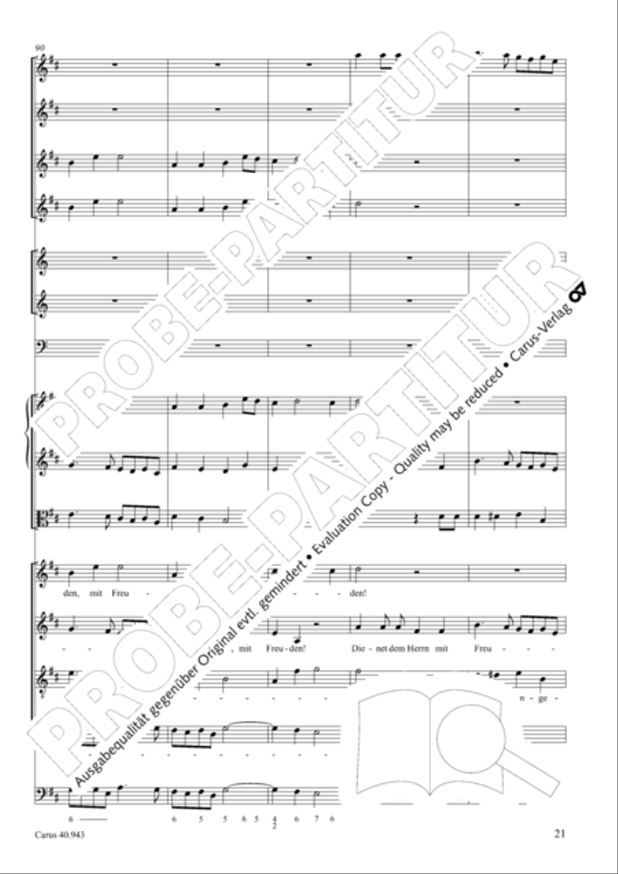 Shout to the Lord, all the earth (Jauchzet dem Herrn, alle Welt) 4-Part scores gallery preview page 28
