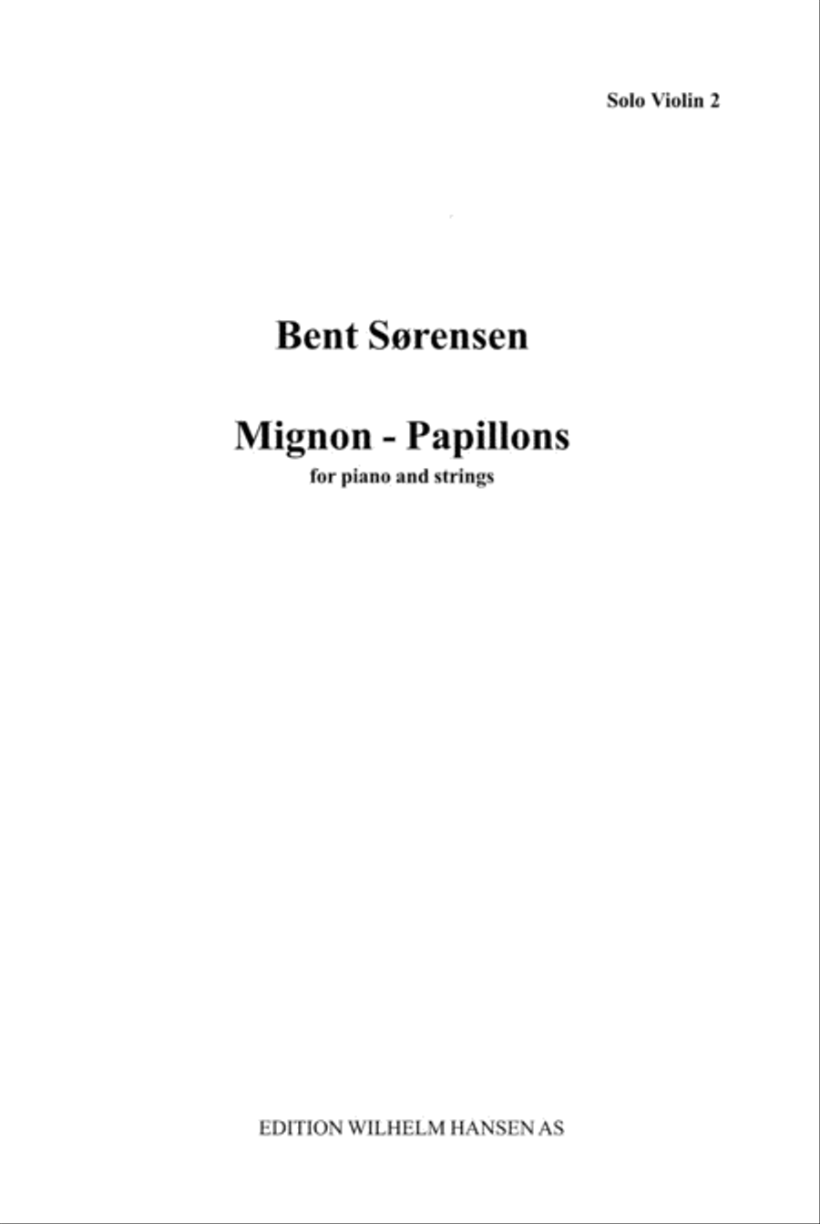 Mignon - Papillons Piano scores gallery preview page 1