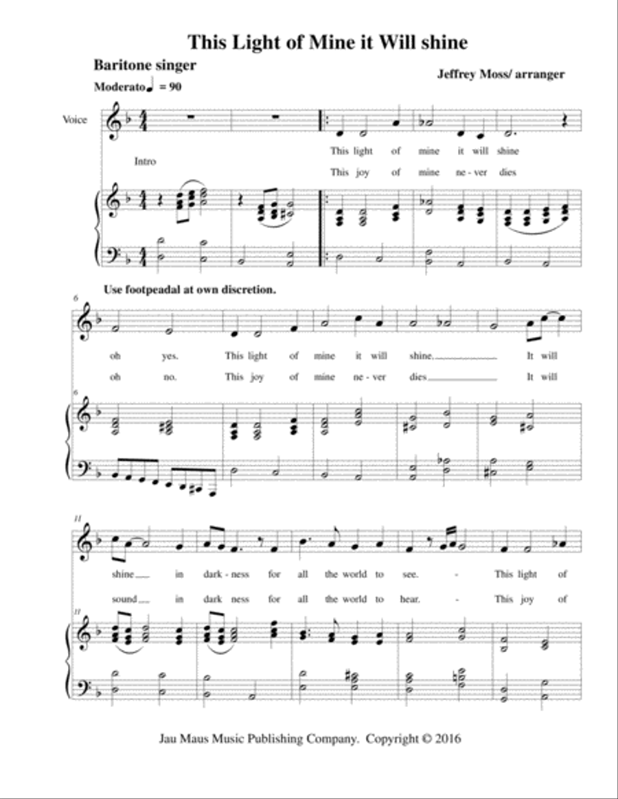 This Light of Mine It Will Shine Voice Solo scores gallery preview page 1