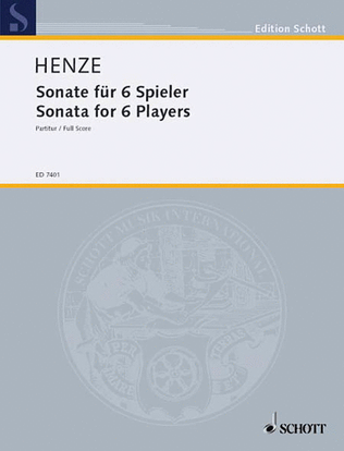 Book cover for Sonata 6 Players Score