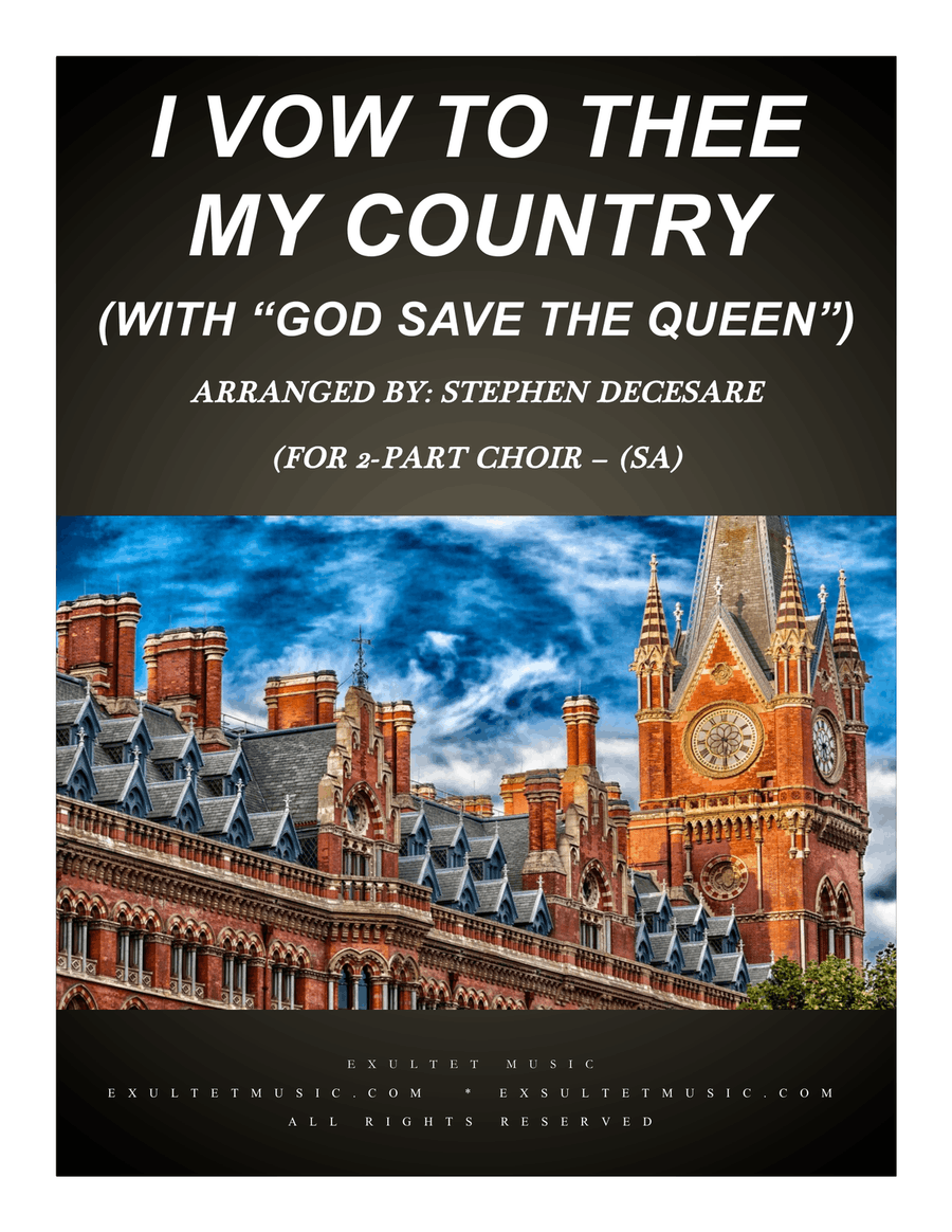 Book cover for I Vow To Thee My Country (with "God Save The Queen") (for 2-part choir - (SA)