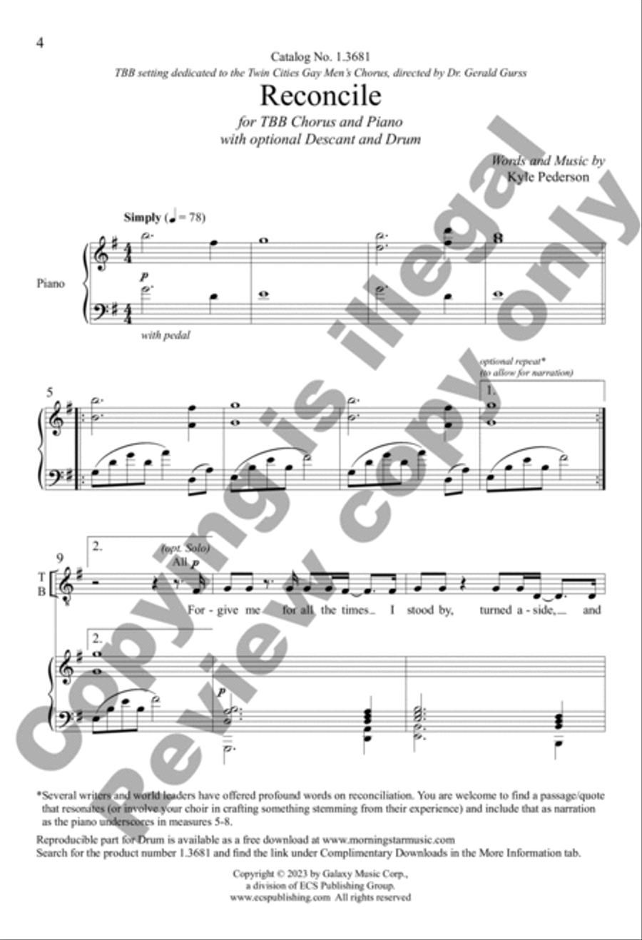 Reconcile Reconcile 3-Part scores gallery preview page 4