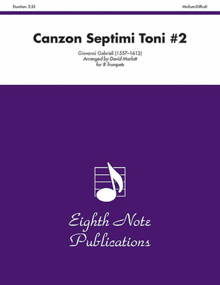 Book cover for Canzon Septimi Toni #2