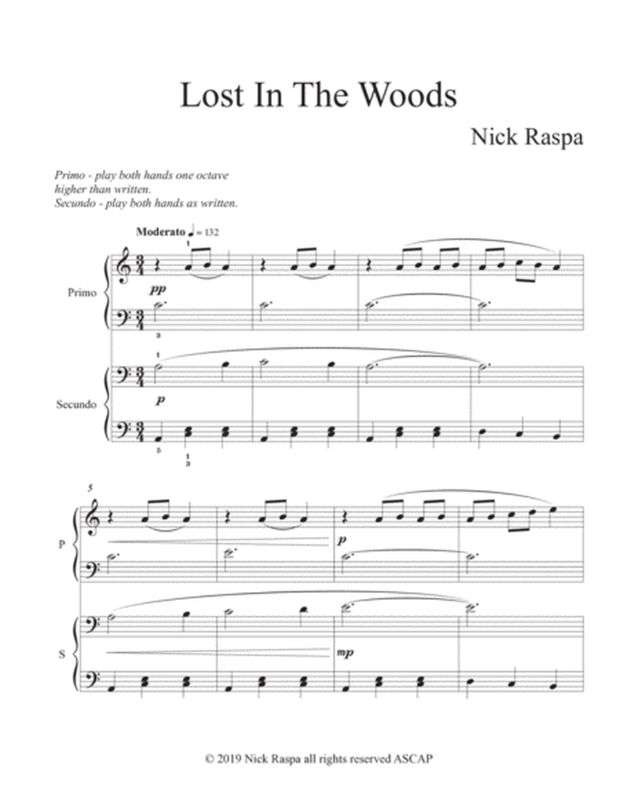 Lost in the Woods - elementary 1 piano 4 hands - complete set image number null