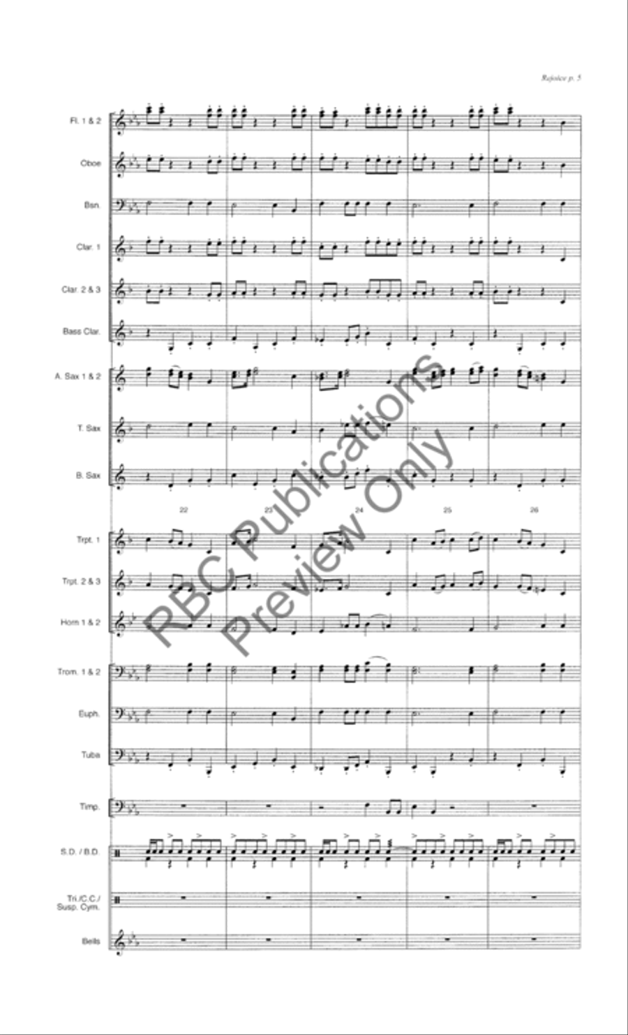 Rejoice Rejoice Concert Band scores gallery preview page 8