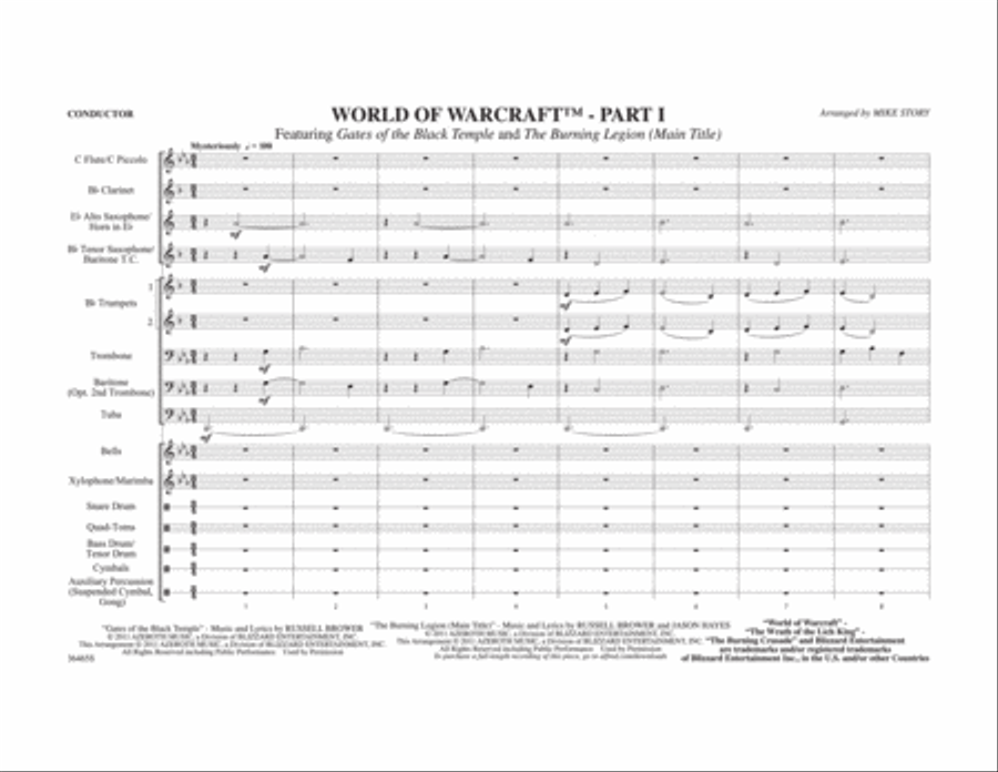 World of Warcraft, Part I Marching Band scores gallery preview page 2