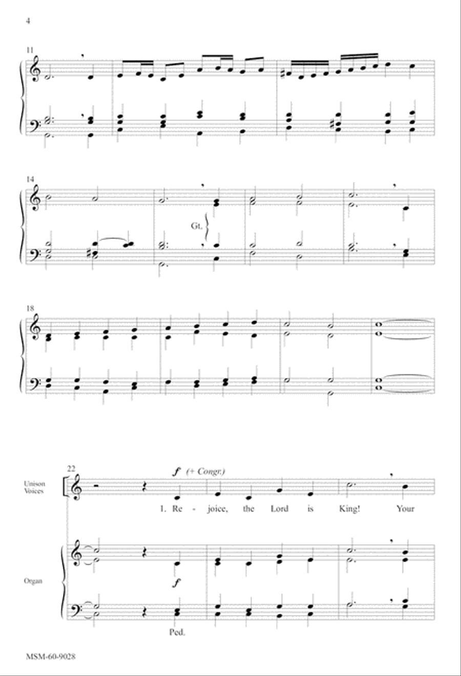 Rejoice, the Lord is King! 4-Part scores gallery preview page 3
