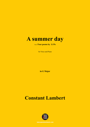 C. Lambert-A summer day,in G Major