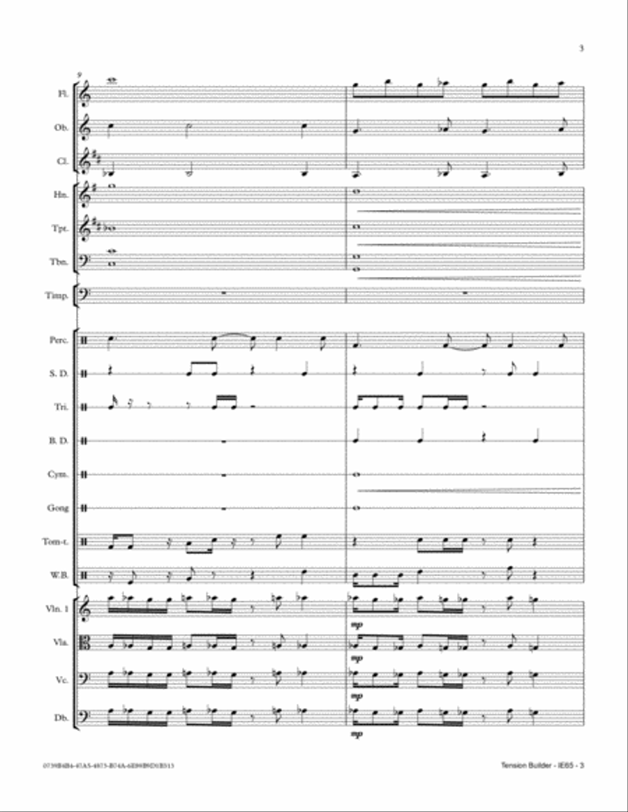 45 Second Tension Builder Full Orchestra scores gallery preview page 3
