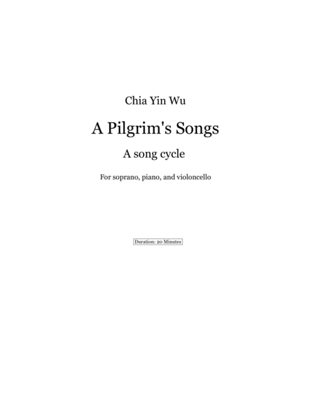 A Pilgrim's Songs. Full score image number null