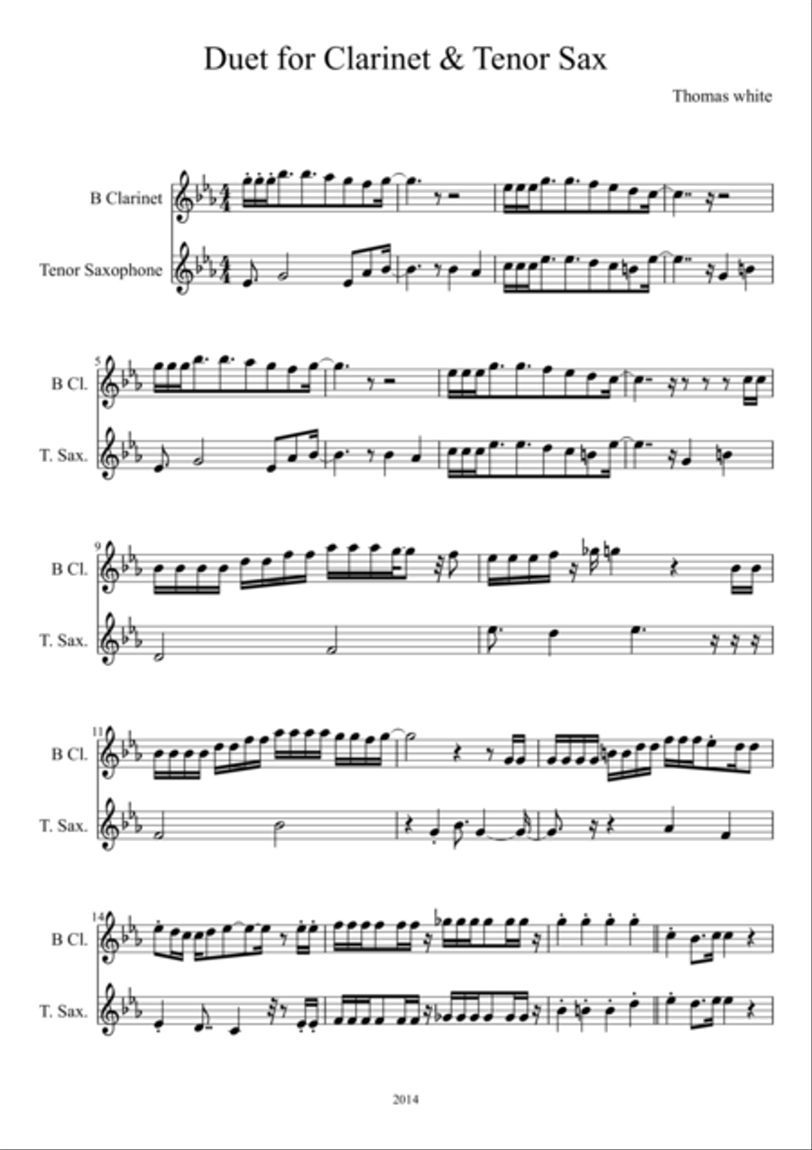 Tenor Harmony Woodwind Duet scores gallery preview page 1