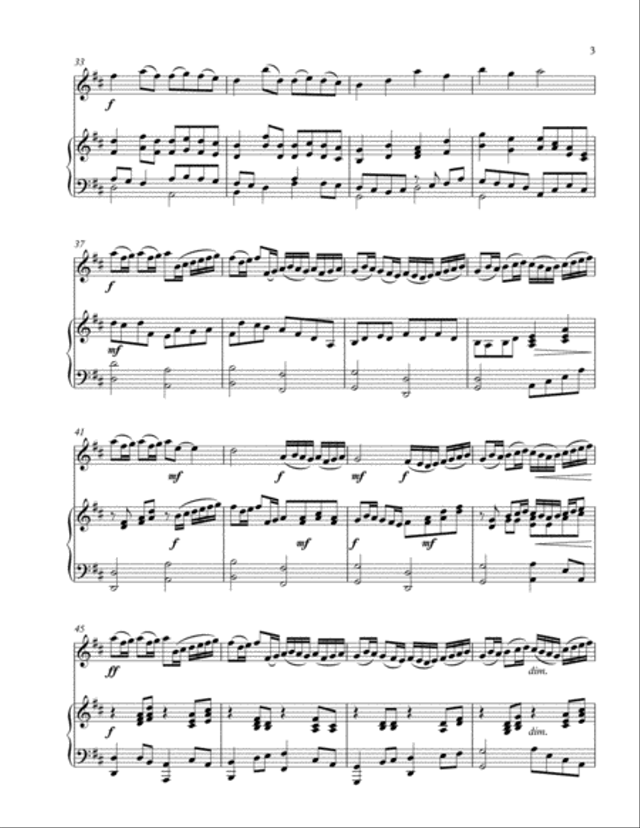 Pachelbel`s Canon In D Flute and Piano Flute Solo scores gallery preview page 4