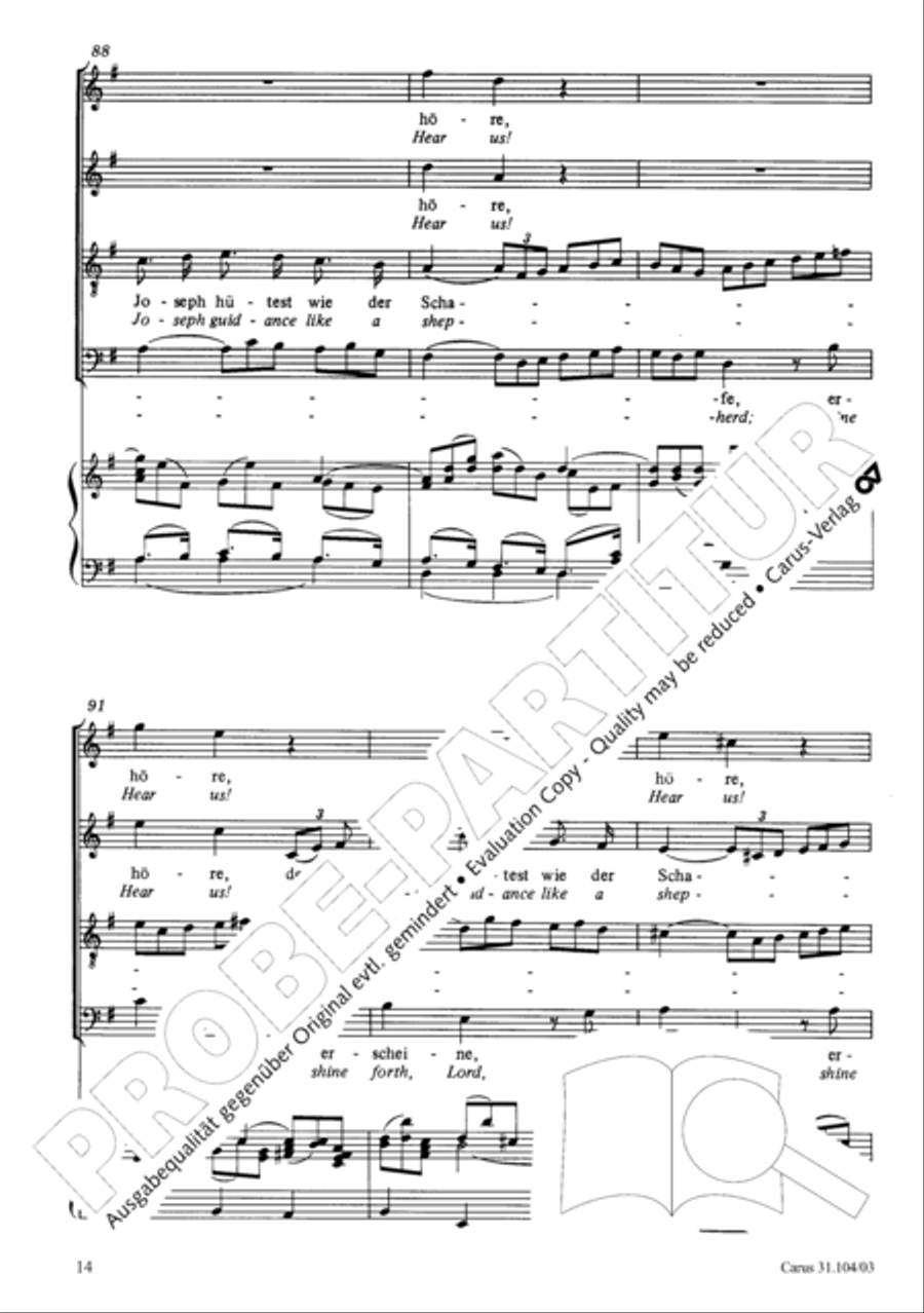O shield of Israel, hear us (Du Hirte Israel, hore) TB scores gallery preview page 15