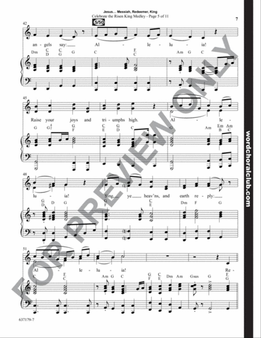Jesus...Messiah, Redeemer, King - Choral Book Unison Choir scores gallery preview page 8