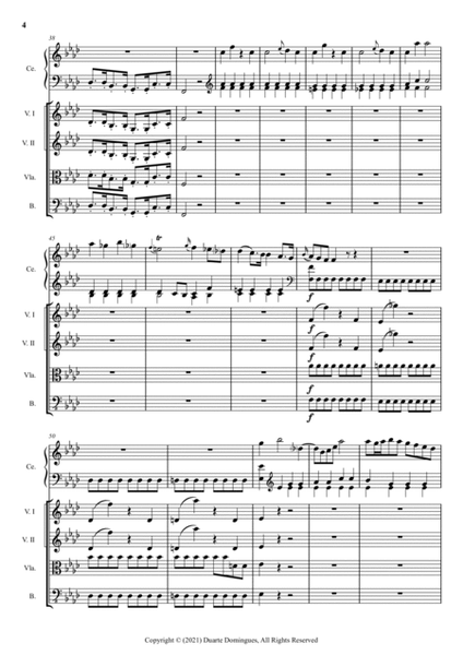 Concerto in F Minor for Harpsichord & Strings - I. Allegro di molto, WC 73 (Full Score & Parts)