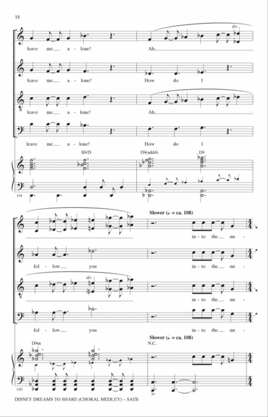 Disney Dreams To Share (Choral Medley) 4-Part scores gallery preview page 17