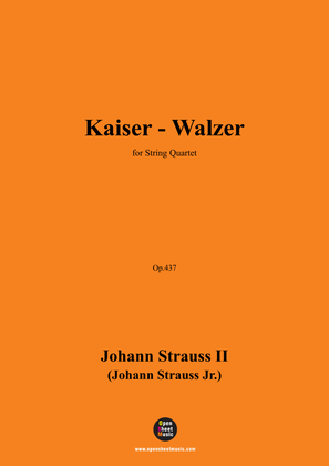 Book cover for Johann Strauss II-Kaiser-Walzer,Op.437,for String Quartet