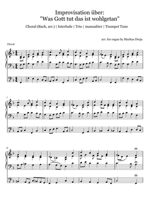 Book cover for Was Gott tut das ist wohlgetan - 5 Orgel Partiten (Choral- Interlude-Trio-Fantasie-Trumpet Tune)