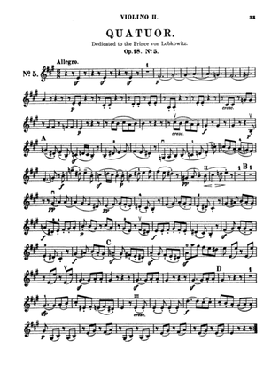 Book cover for Beethoven: String Quartet, Op. 18 No. 5