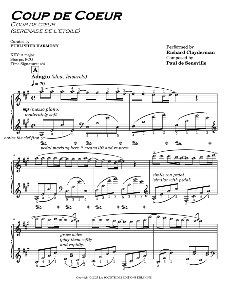 Le Coup De Coeur Piano Solo scores gallery preview page 1