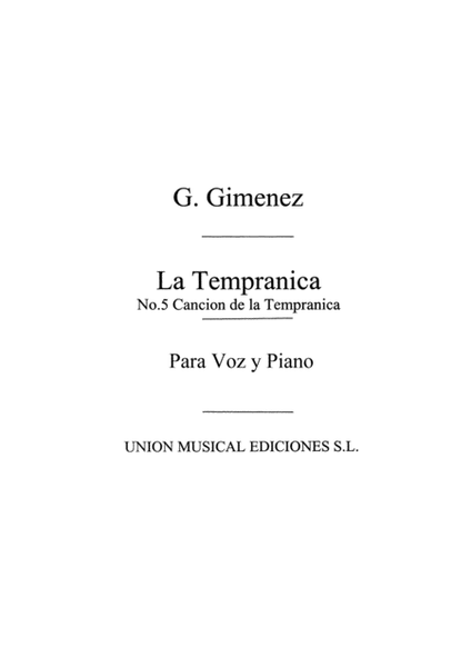 Cancion De La Tempranica