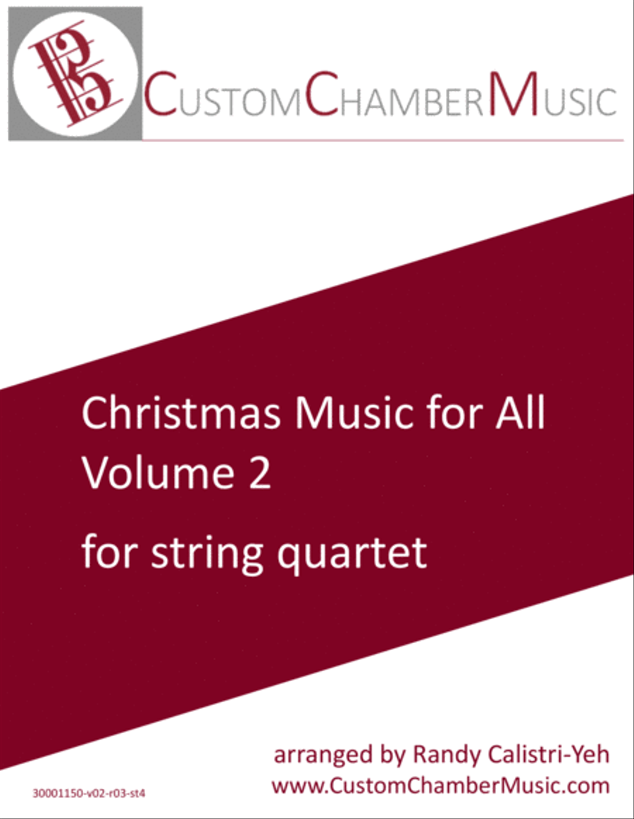 Christmas Carols for All, Volume 2 (for String Quartet) String Quartet scores gallery preview page 1