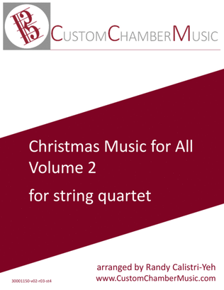 Book cover for Christmas Carols for All, Volume 2 (for String Quartet)
