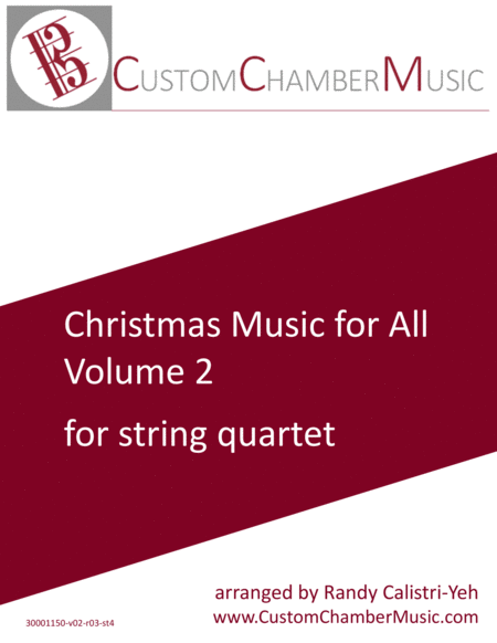 Christmas Carols for All, Volume 2 (for String Quartet)