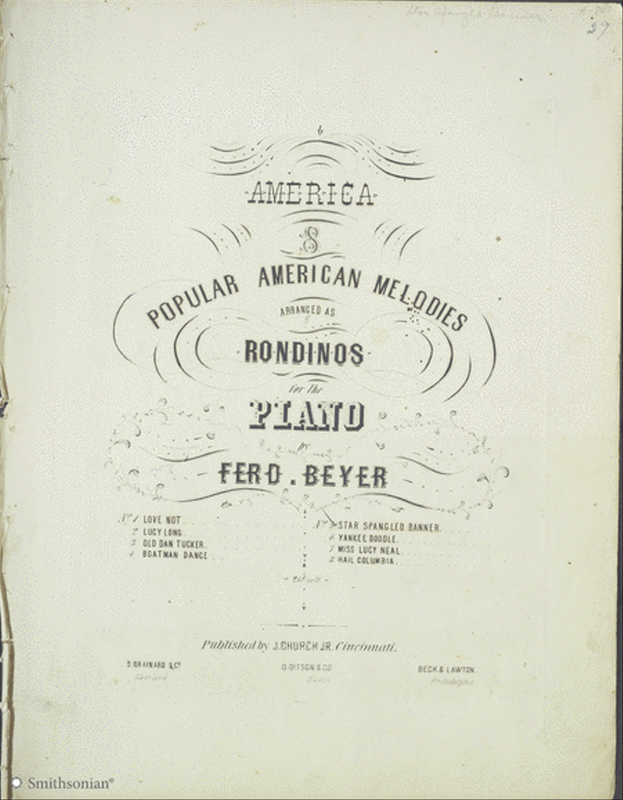 Popular American Melodies Arranged as Rondinos for the piano Piano Solo scores gallery preview page 1