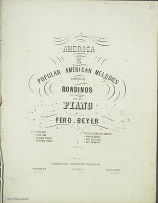 Popular American Melodies Arranged as Rondinos for the piano