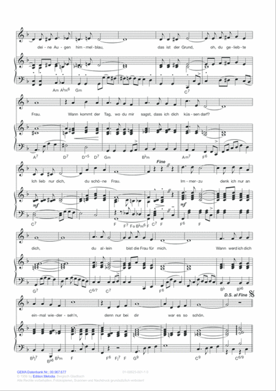 Rot ist dein Mund Rot ist dein Mund Piano, Vocal, Guitar scores gallery preview page 3