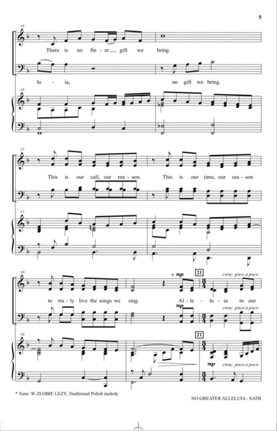 No Greater Alleluia 4-Part scores gallery preview page 3