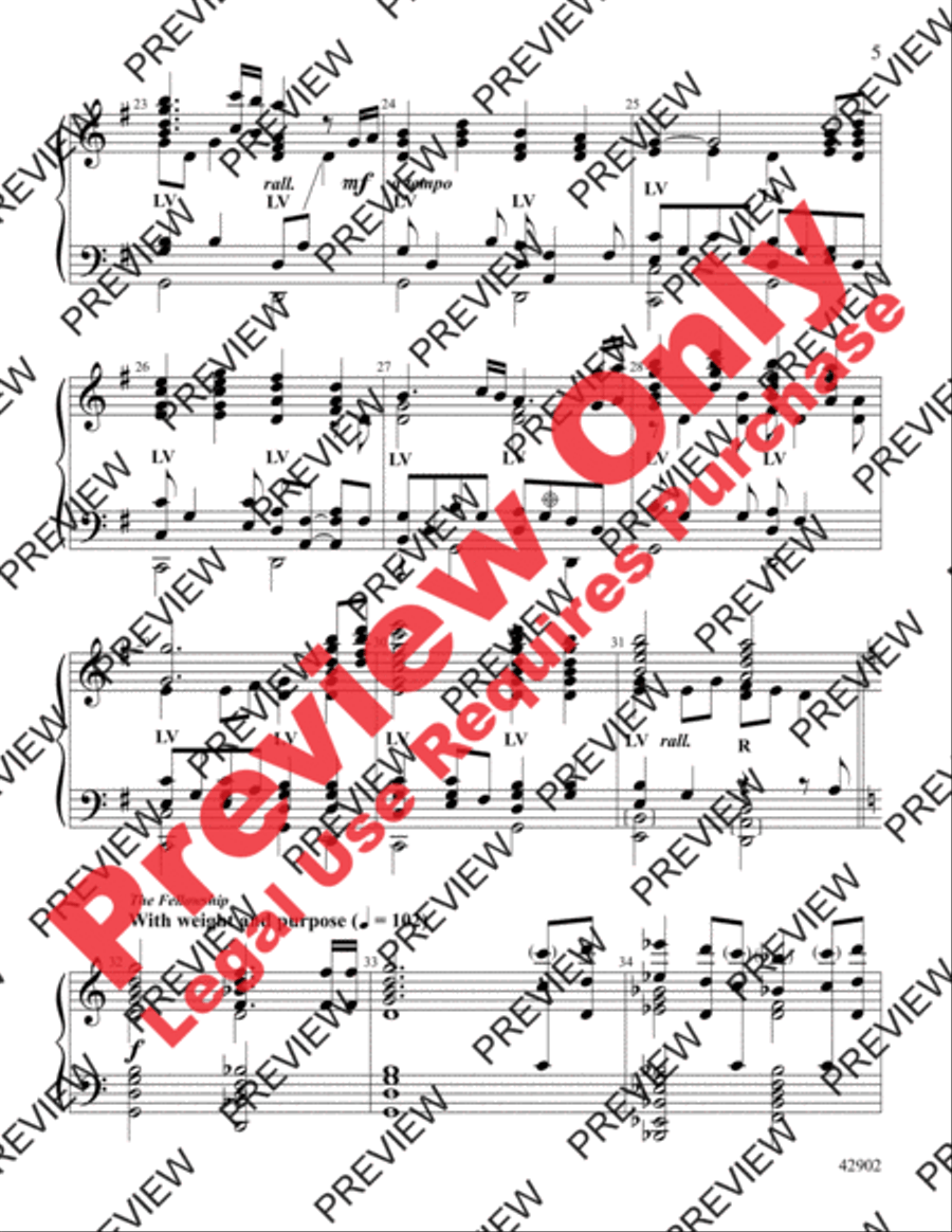 The Lord of the Rings, Themes from Handbell Choir scores gallery preview page 5