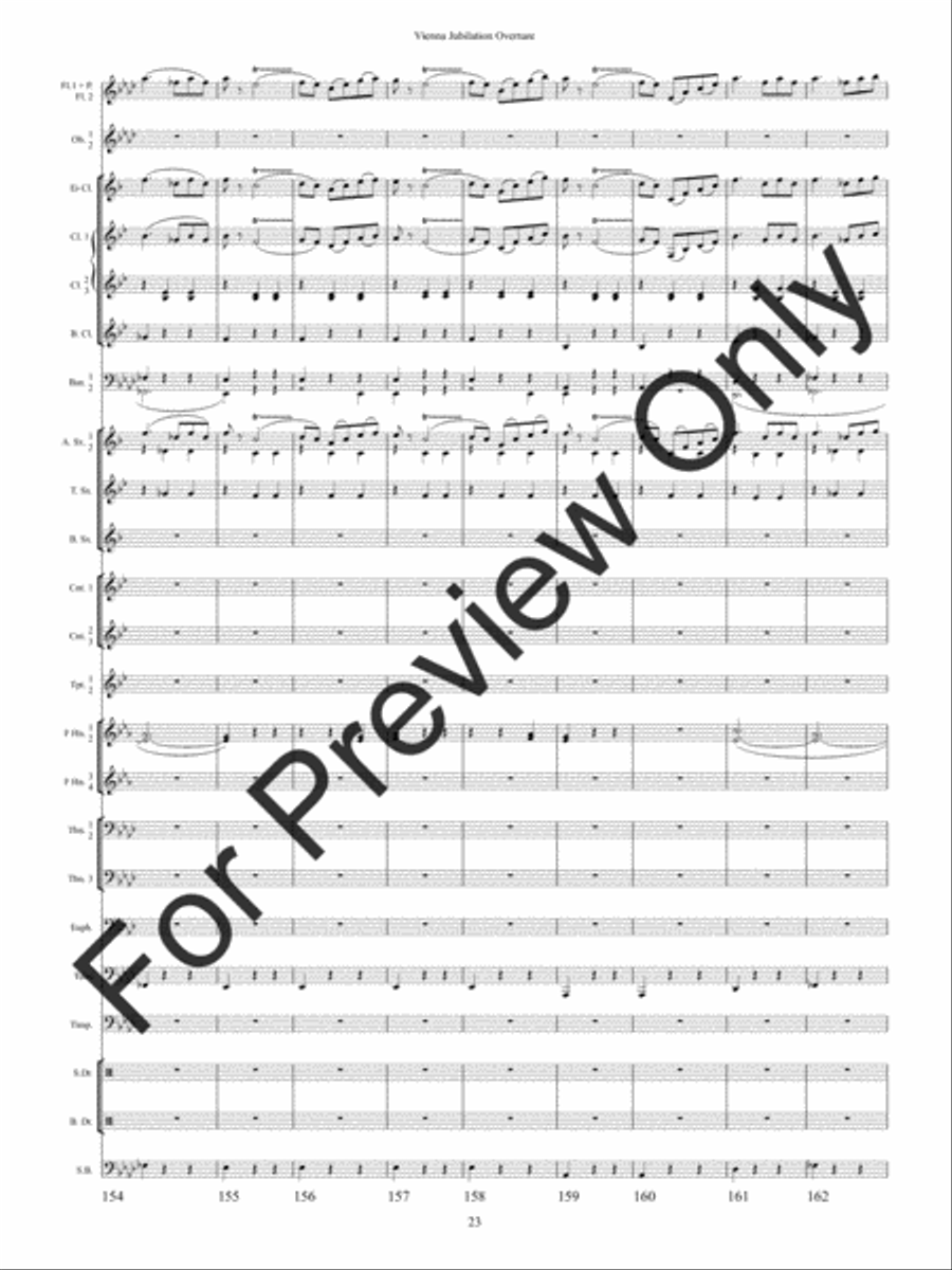 Vienna Jubilation Overture Concert Band scores gallery preview page 26