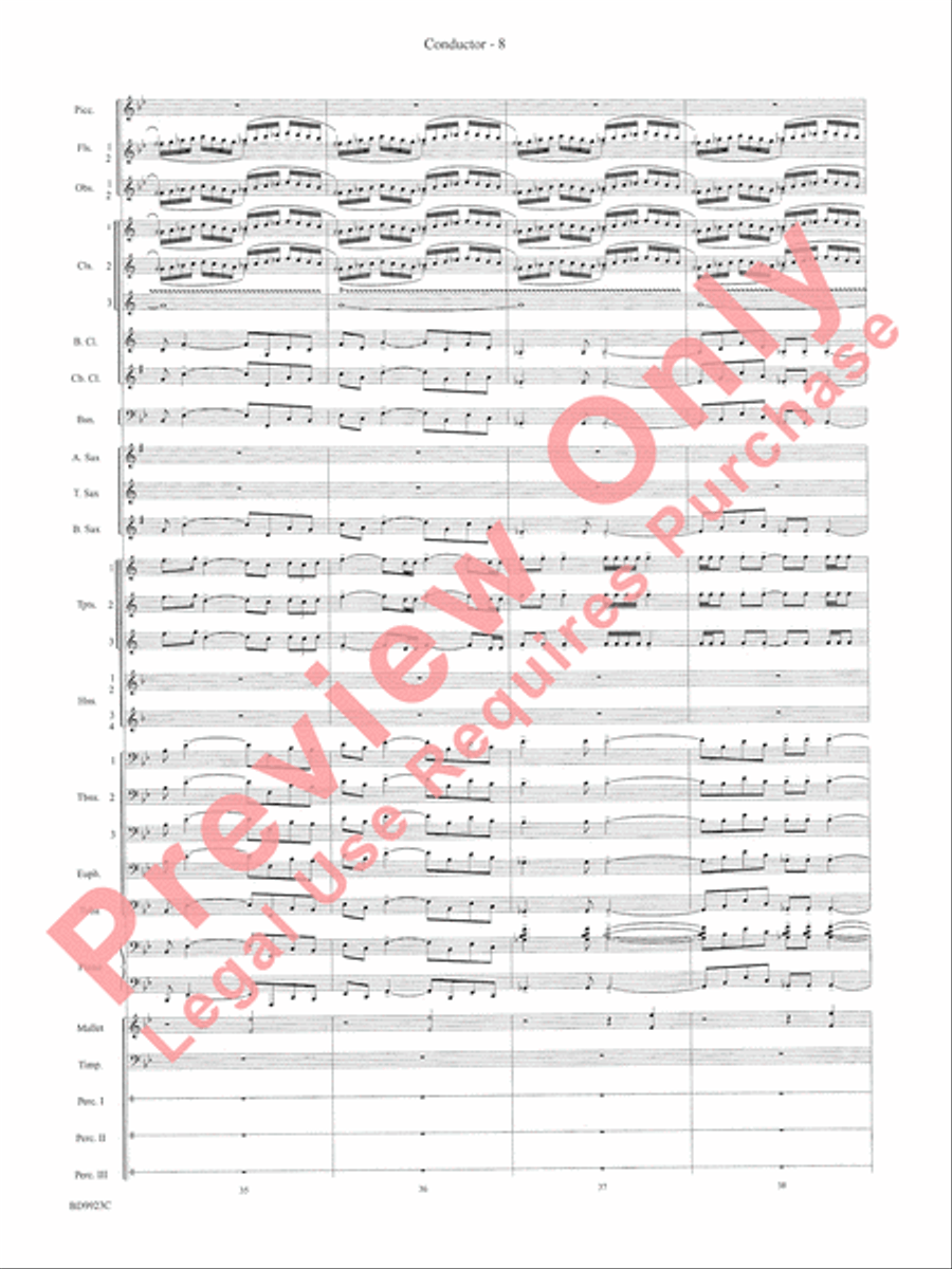 The Winds of Poseidon (from The Odyssey (Symphony No. 2)) Concert Band scores gallery preview page 12