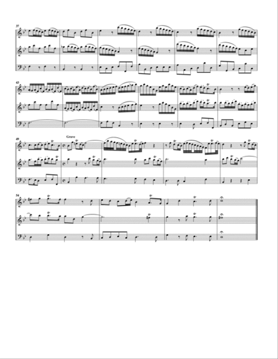 Trio sonata, HWV 384 (arrangement for 3 recorders(AAB)) Recorder scores gallery preview page 4
