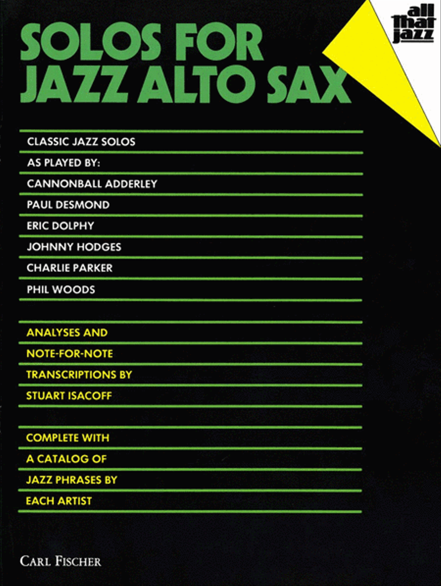 Solos for Jazz Alto Sax Alto Saxophone scores gallery preview page 1