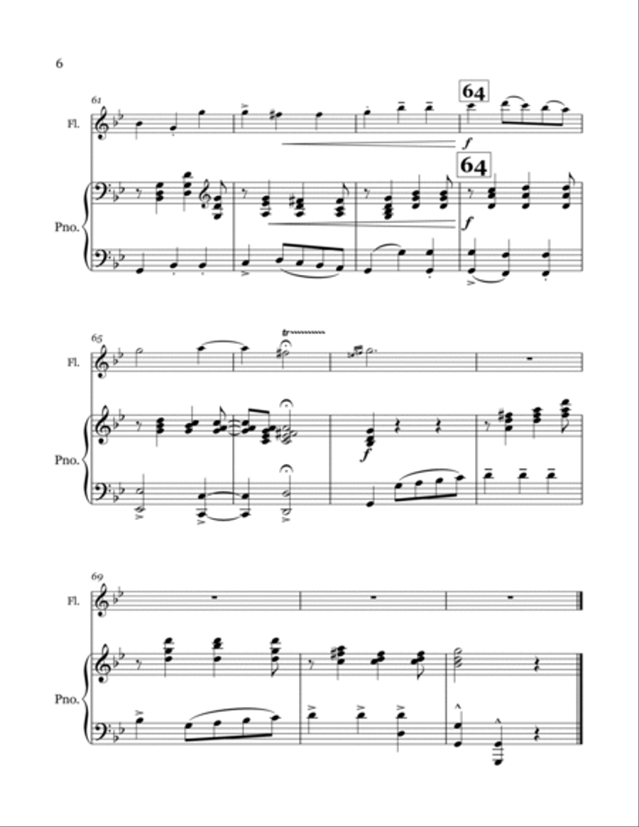 Dance, dance, kind girl Flute Solo scores gallery preview page 6