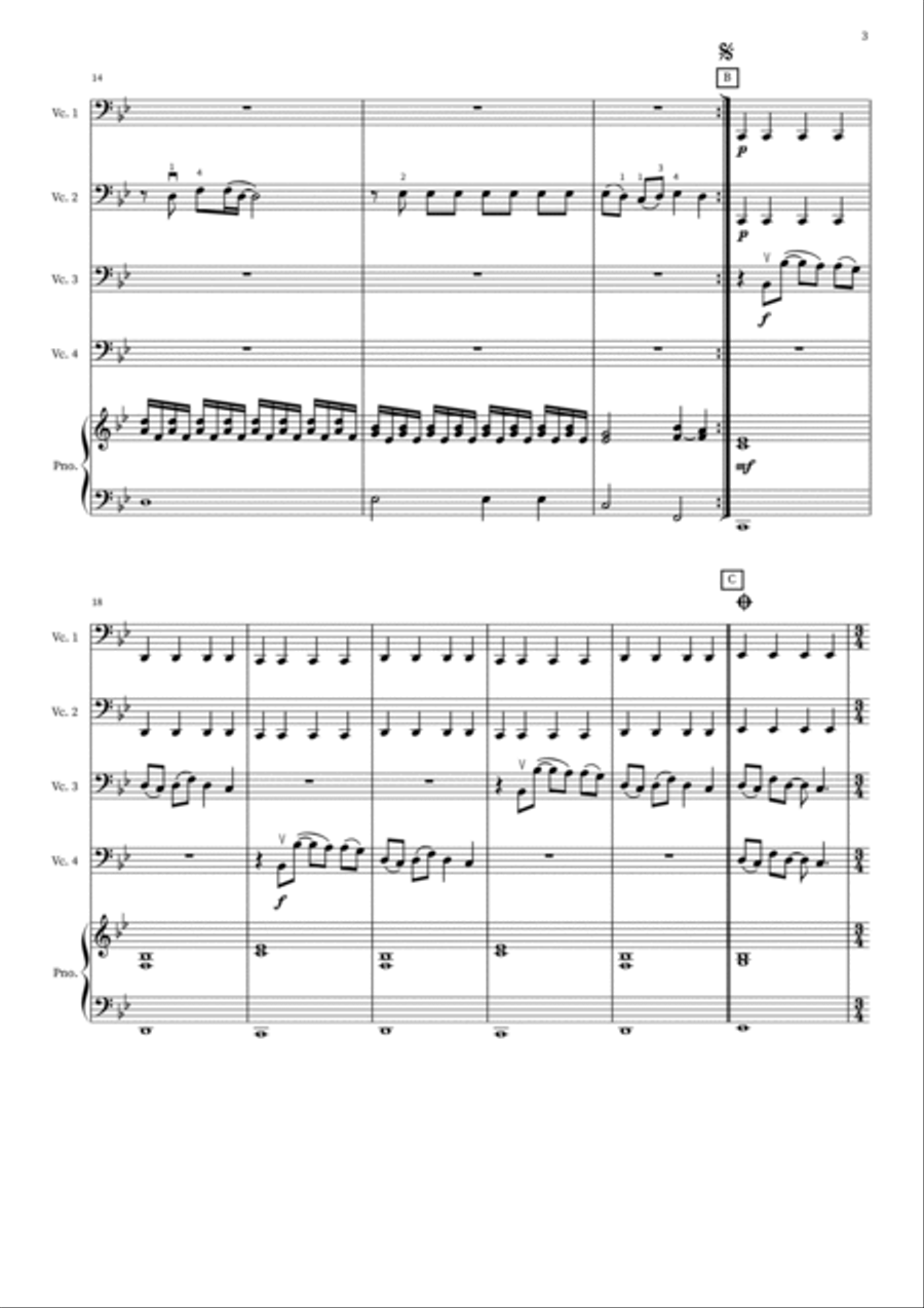 Somewhere Only We Know Piano Solo scores gallery preview page 3